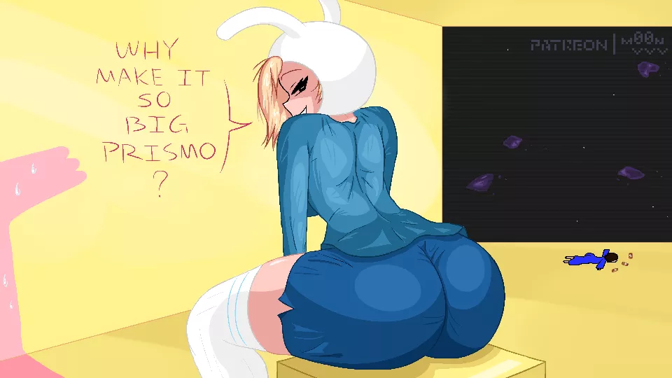 Fionna asking Prismo the lore reason behind her dump truck (by m00nvvv) posted by m00nvvv