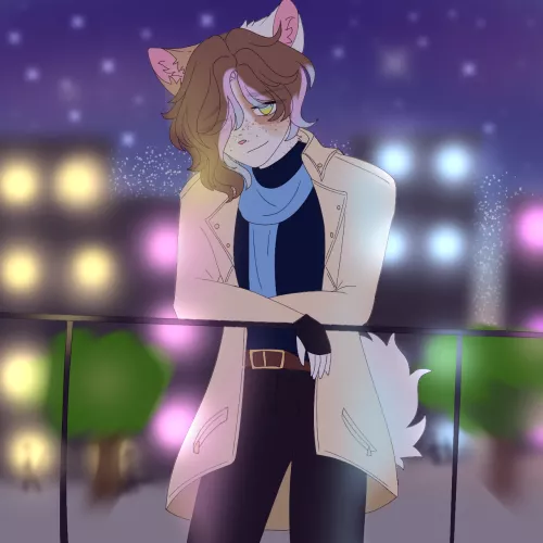 Good night for all 🌃💫 (art by me) by Kitsuka2
