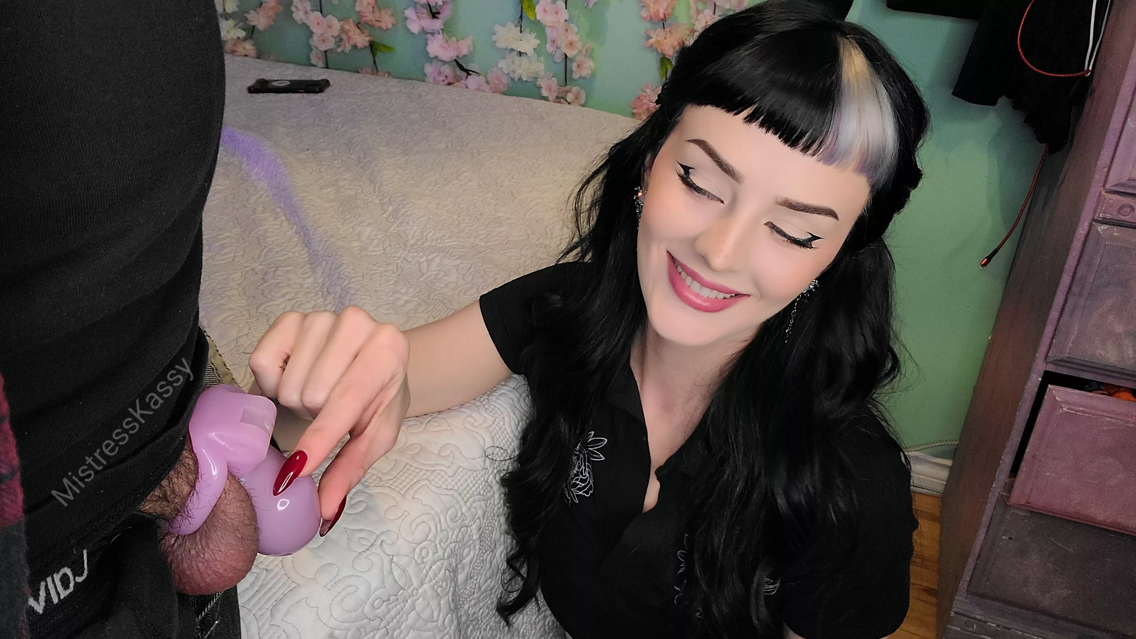 His little dicklett in such a tiny pink chastity cage gives me so much pleasure. To know he cannot get hard or cum is such a thrill. [domme] [OC] posted by Middle-Rip-8915