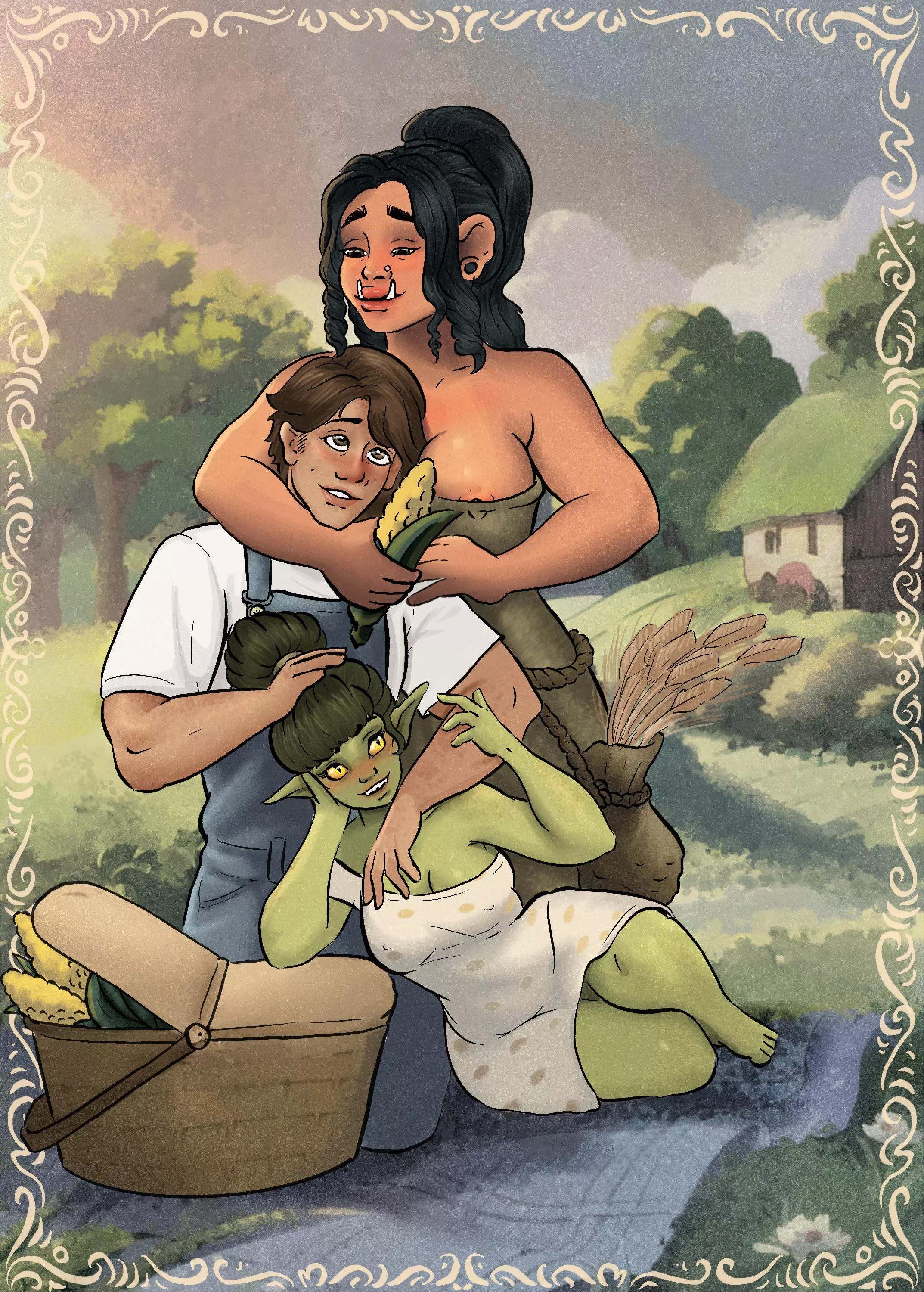 A goblin, human, and ogre all live on a farm [OC] posted by OpeningImagination67
