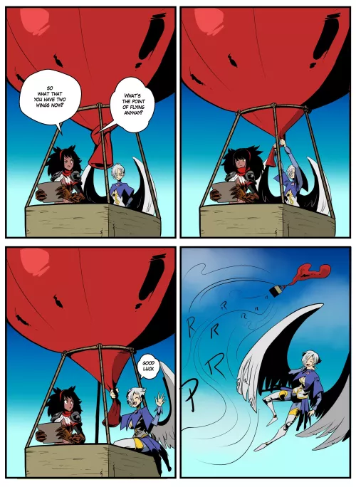 Always be wary when air traveling with a prankster who can fly. by Duckman1256