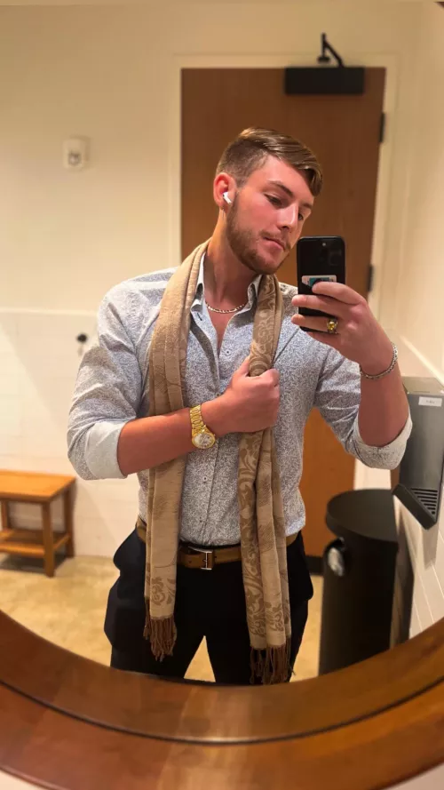 Finally able to bring out my armory of scarves 😇 by AidenColeX