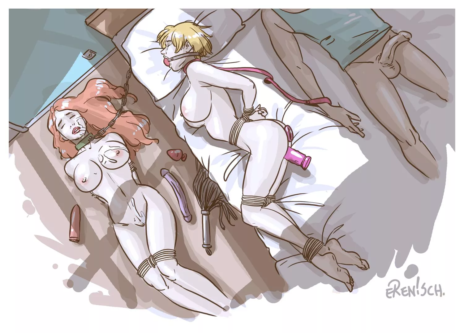 Good pets get toys and the bed while bad pets get covered in cum and chained to the floor posted by Gallantbrie