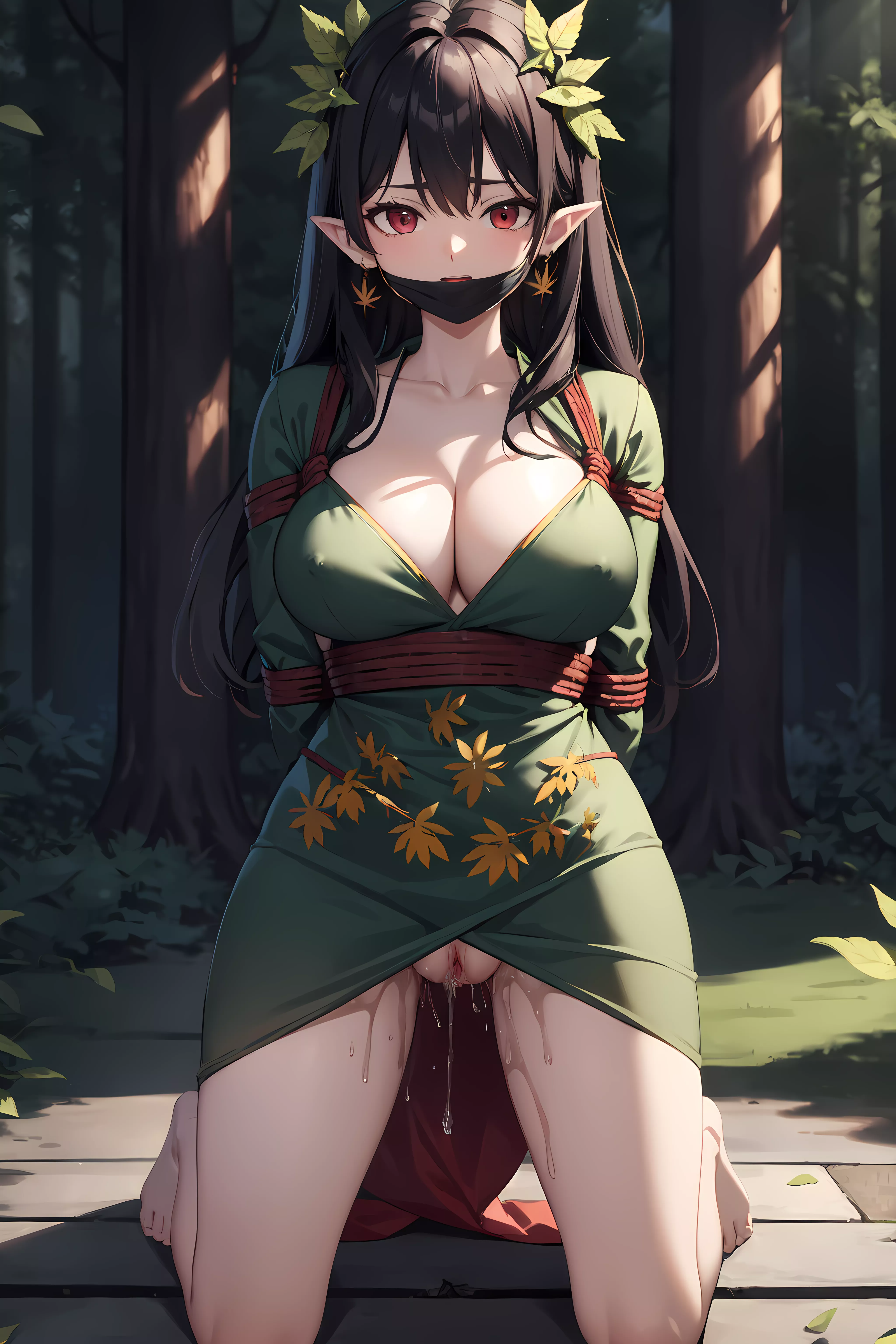 Helpless Elf in Forest Glade posted by ThomasGregorich