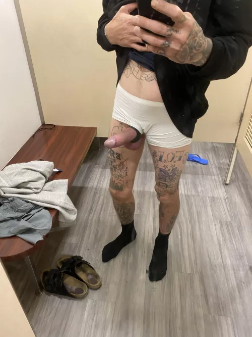 Little fun In the dressing room. ....Even hotter since the lock was broke by Particular_Pop4049