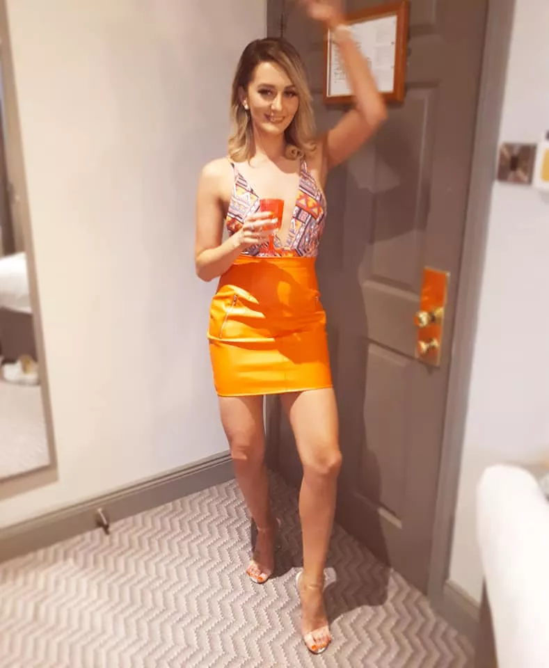 Orange Leather Skirt posted by gjkg689