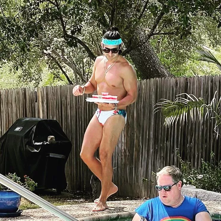 When you finally get to live out your shot boy dreams at 45! 😂 Happy Monday everyone! posted by Brief_Mode2746