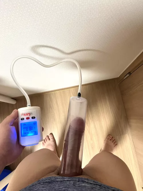 Added penis pumping in the night routine by KPEmania