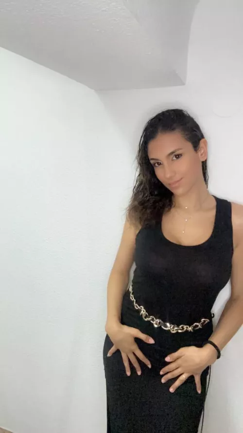 Brunette beauty in black ready to get taken on a date by ZestyclosePie831