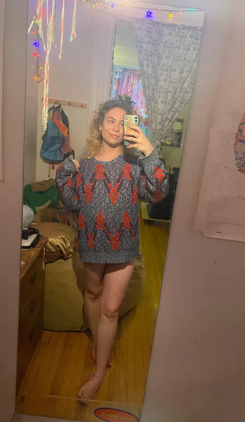 Do you guys like my sweater? I stole it from my friend 😅 by littleaddybaby