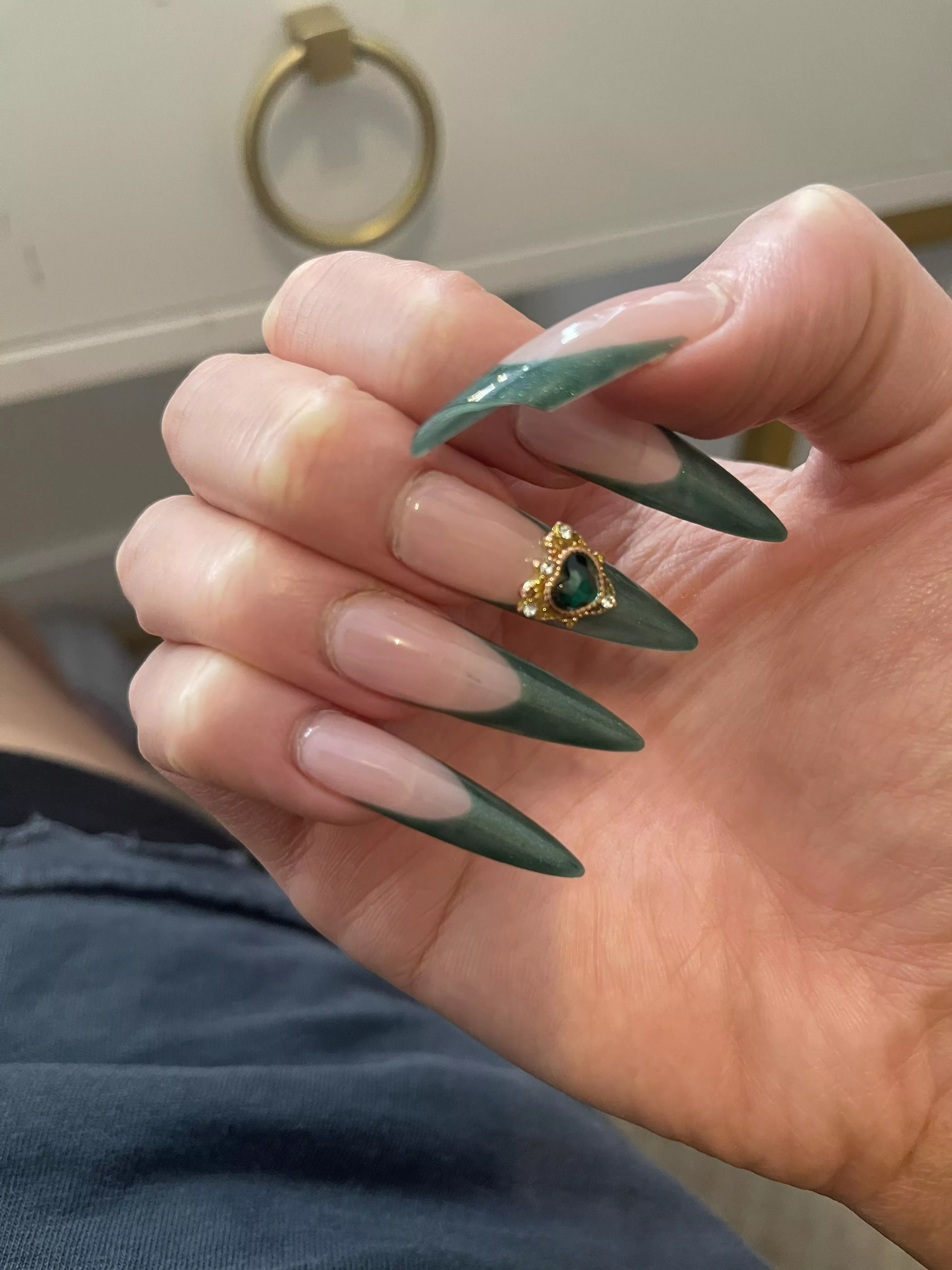 I broke my thumb nail 😩 which only means I will be getting a brand new set on Friday… hmmm decisions, decisions posted by APyourBaby