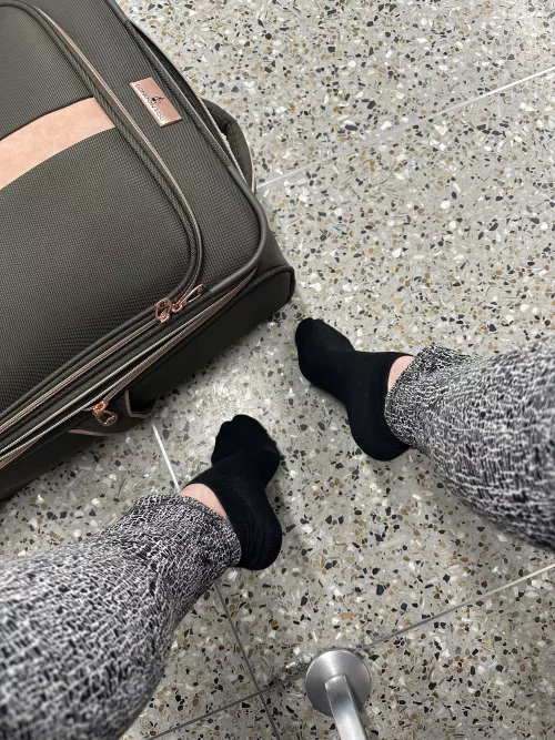 I wonder if my TSA checkpoint is into socks… it took a hot minute to get my shoes back by ariellegoddesss