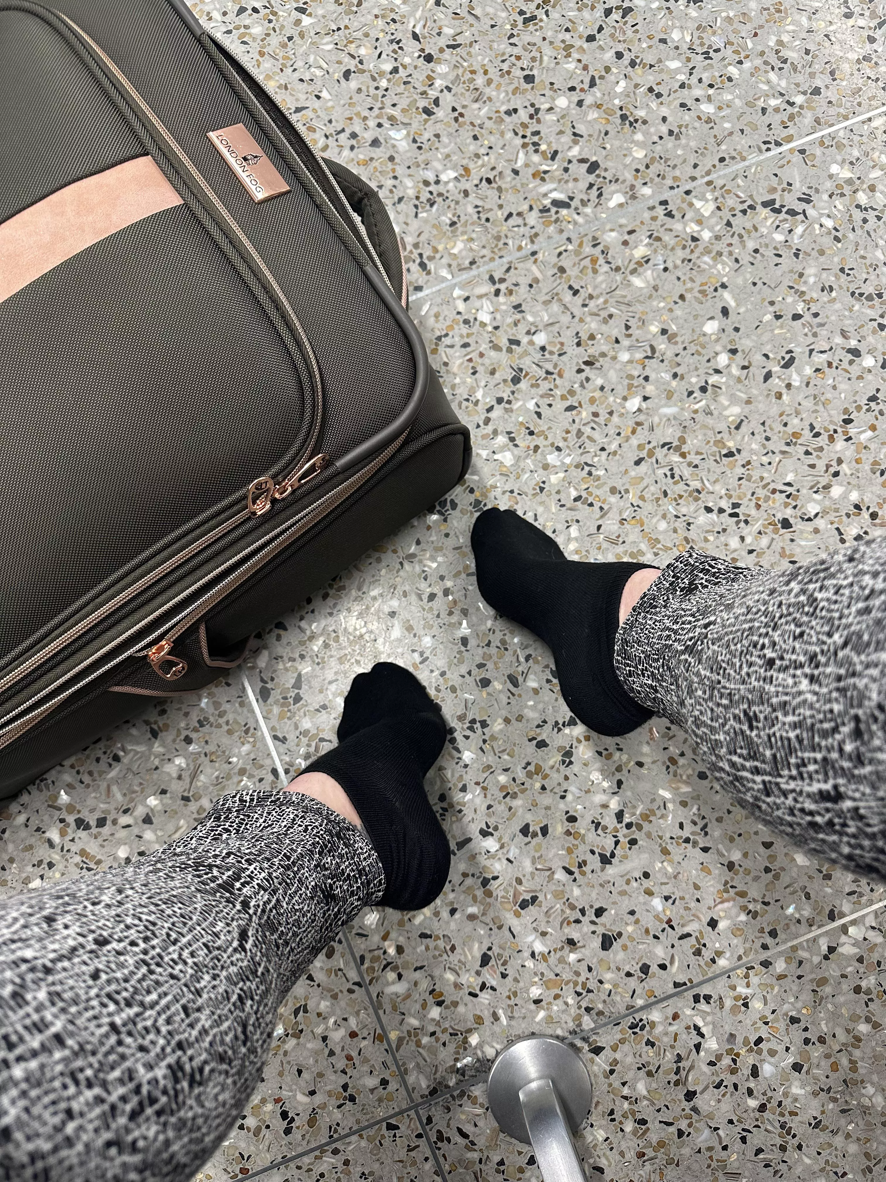 I wonder if my TSA checkpoint is into socks… it took a hot minute to get my shoes back posted by ariellegoddesss