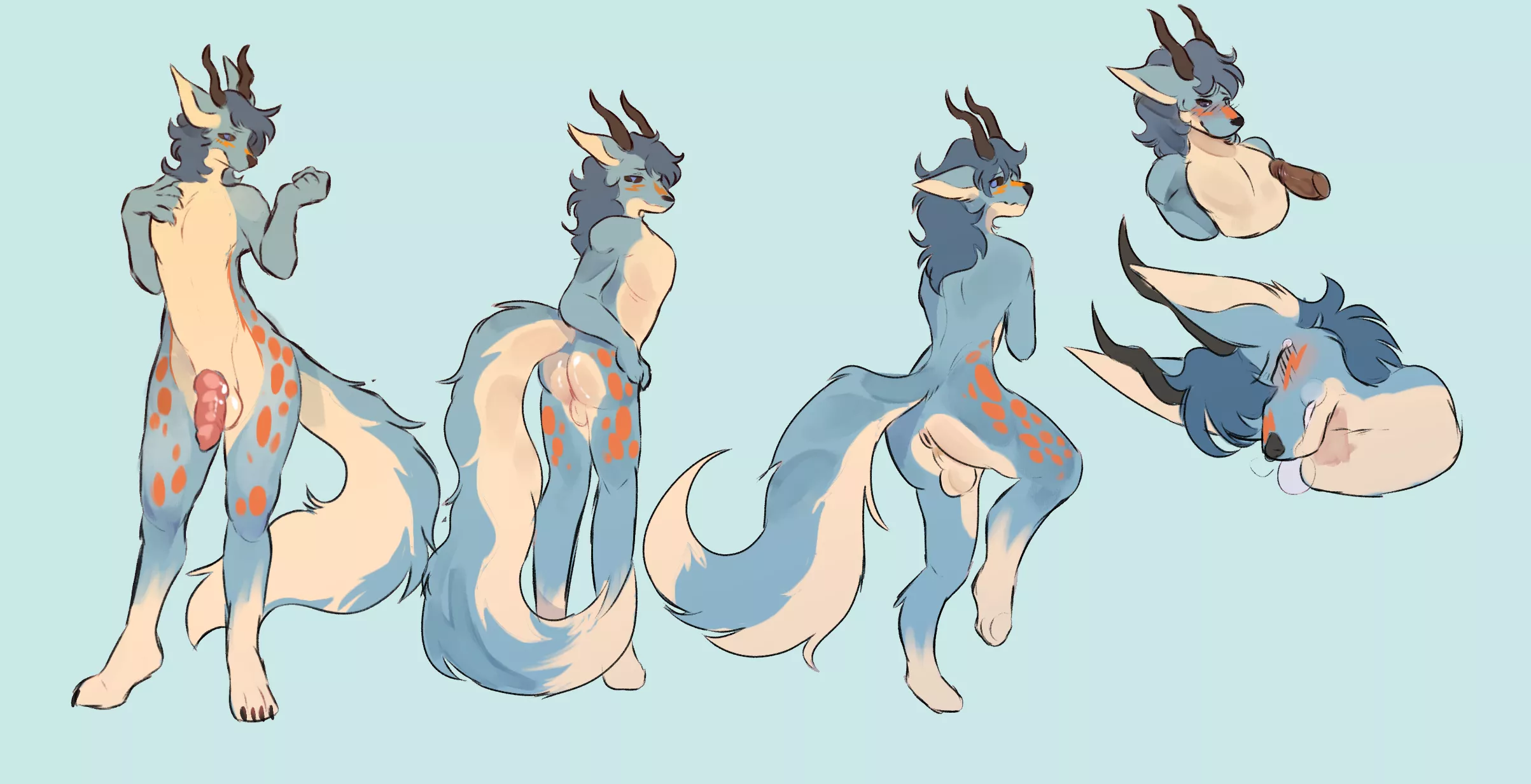 [M] Ref sheet for a boy kisser (art by me) posted by sonofan_oficial