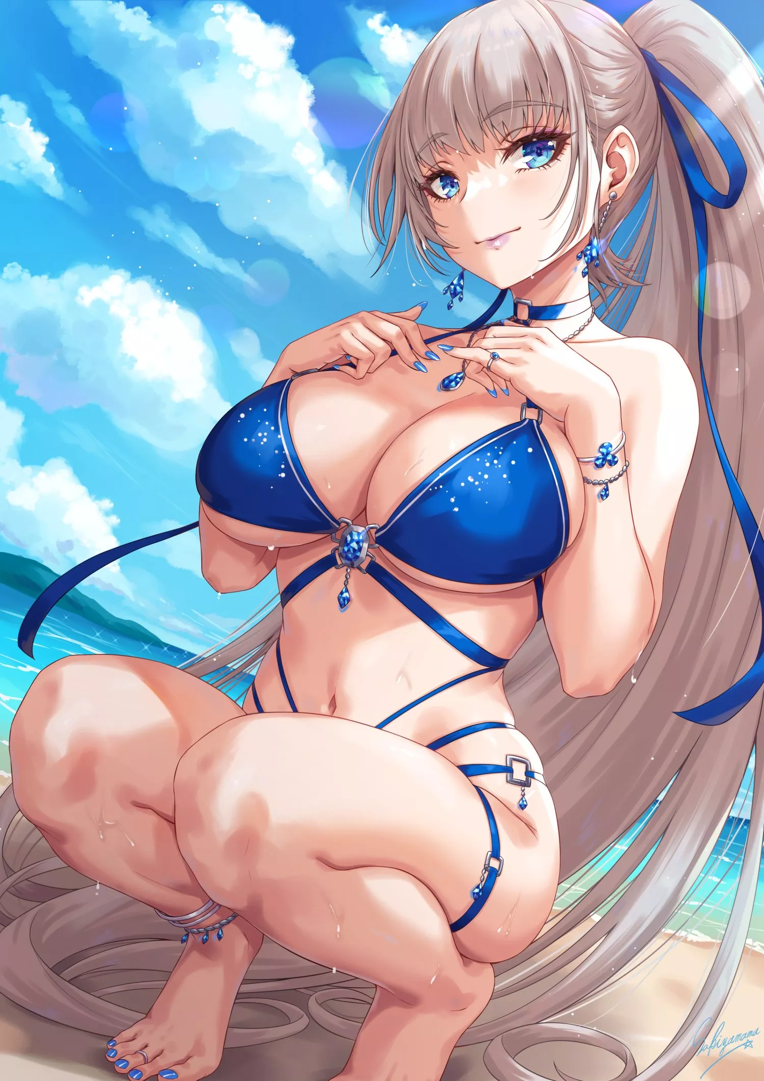 Matching Swimsuit and Nail polish [Artist's Original] posted by xSaviour_N