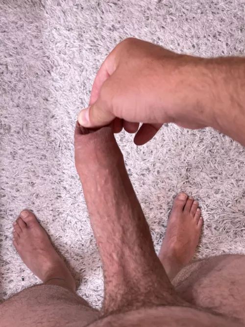 Pulling on Foreskin makes me cum by stretcharmstrong0