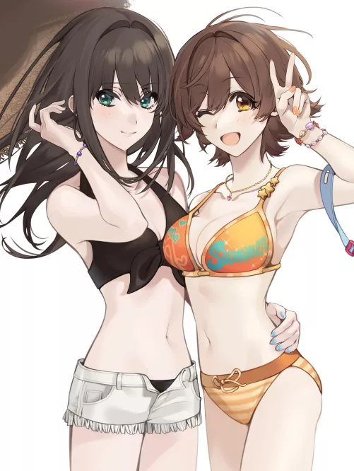 Rin & Mio [Idolmaster] by CheetahSperm18