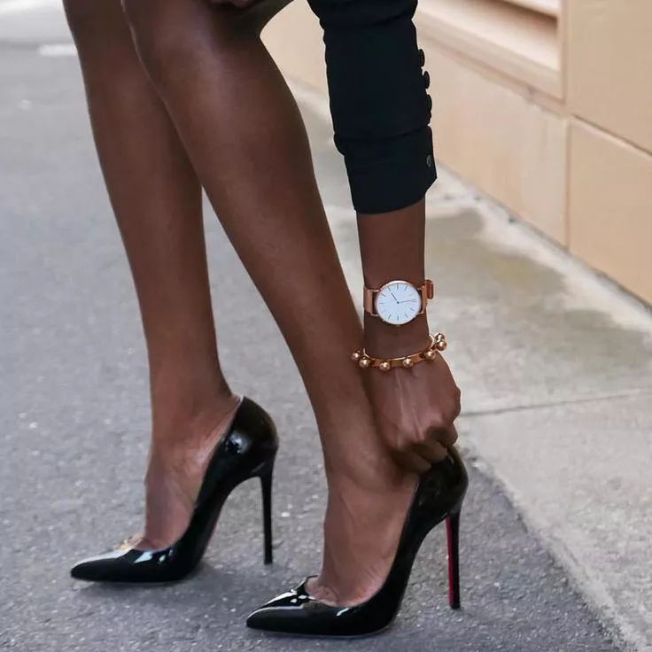 The Watch And The Black High Heels Stilettos posted by paulapax