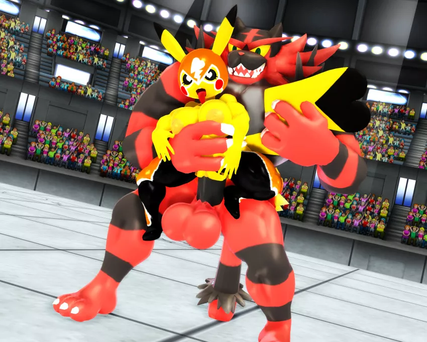 What was this Pikachu thinking??? Fighting the champion? Now she will spend her life as his breeding stock~ (MaliceKira) posted by Dom-Master-Dom