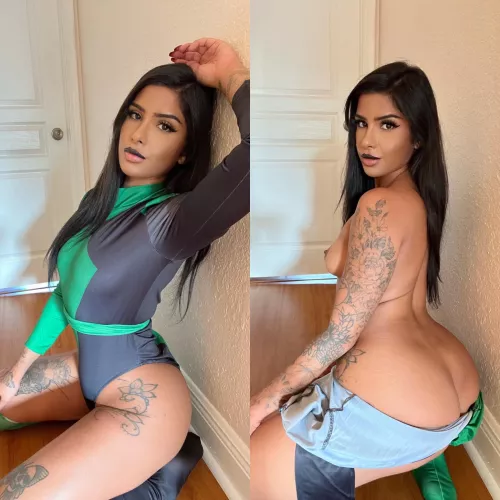which side do you prefer? 🖤💚 [f] by slaysheslays