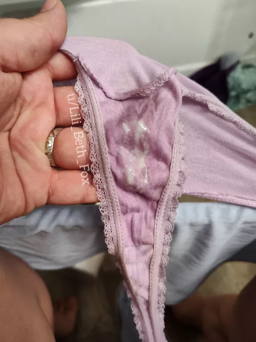 This creamy lavender thong is sooo wet! [OC] by Lili_Beth_Fox