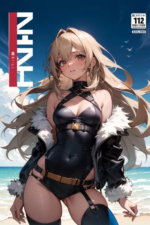 Beach Magazine Cover by CheetahSperm18