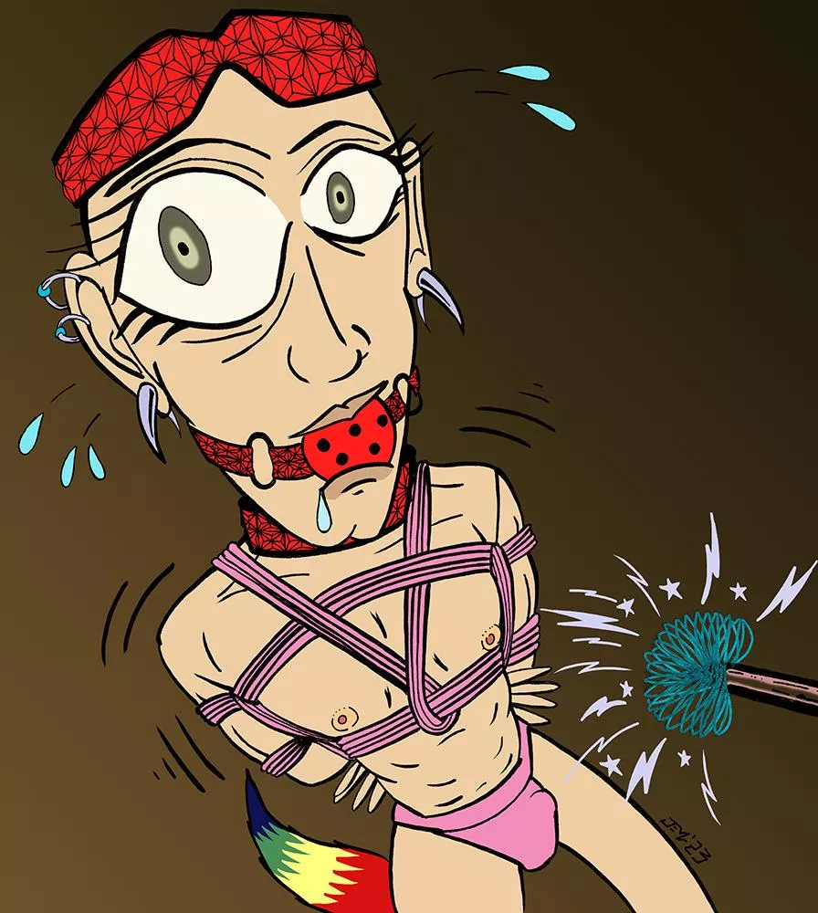 I try to get the waiter's attention by blinking in Morse Code posted by FetishArtistDotNet