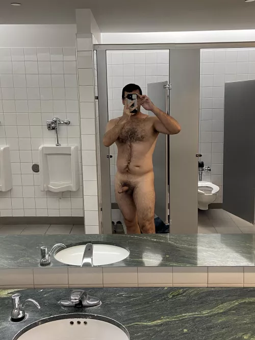 Mall bathroom boner by jockass035