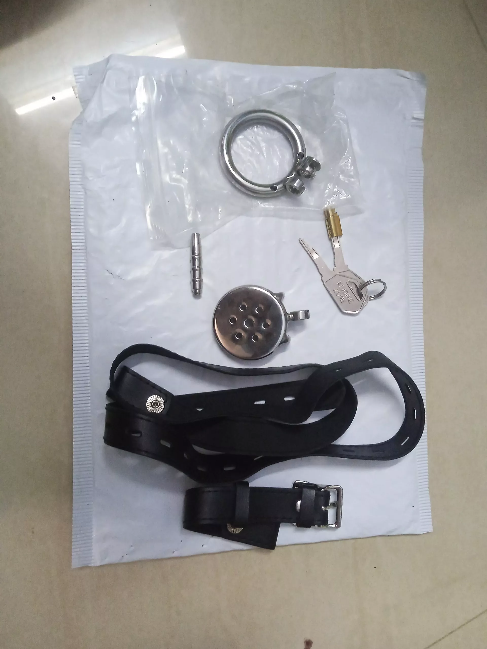 My chastity cage posted by madhu_femboy