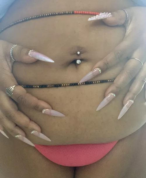Soft Belly + Long Nails by SmokingAmethyst