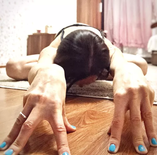 The lower you fall, the higher you'll fly. Butterfly pose. Version by Nerdbird_OF