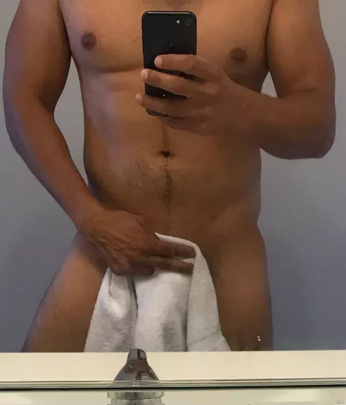 Fresh out of the shower. Let me know if you'd like to see what's under the towel. by likewater82
