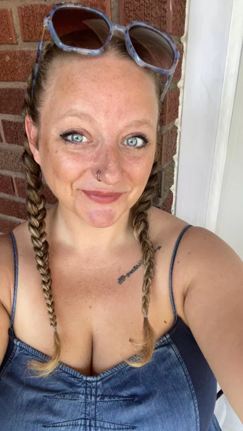 Grinning from ear to ear with my baby blues by midwestygal