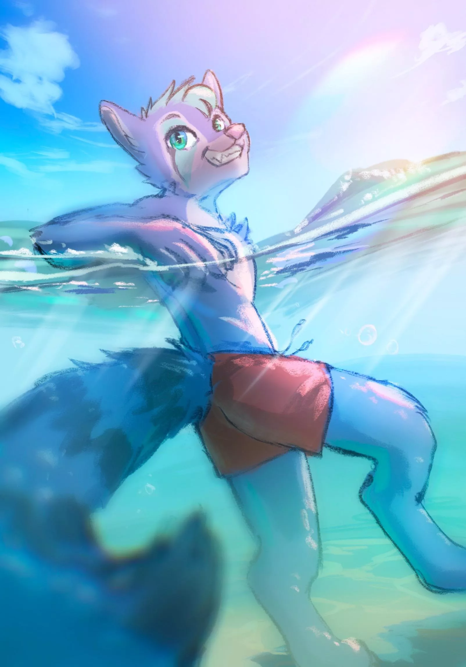 Half Water (by Stampmats ) comm: The posted by StampmatS