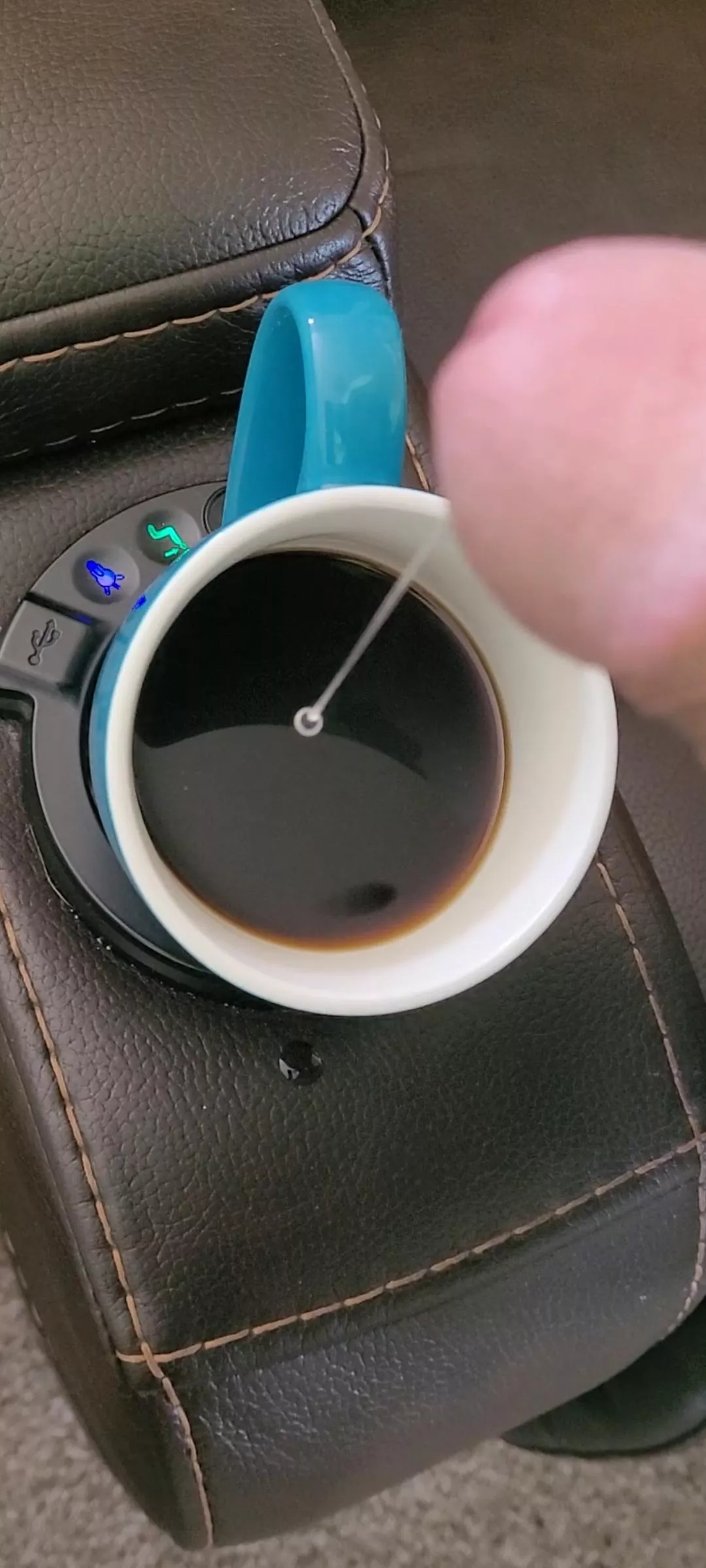 I like cream in my coffee ☕️ 😋 posted by show_and_tell_123