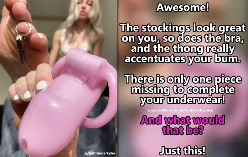 The outfit is still missing something! by justchastityblog