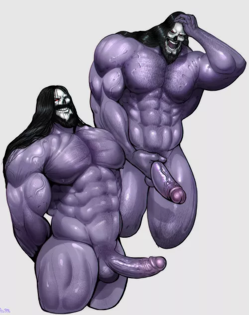 warming myself up with this new rendering style with my purple papi (bopehol on twit / me) by bopy3e