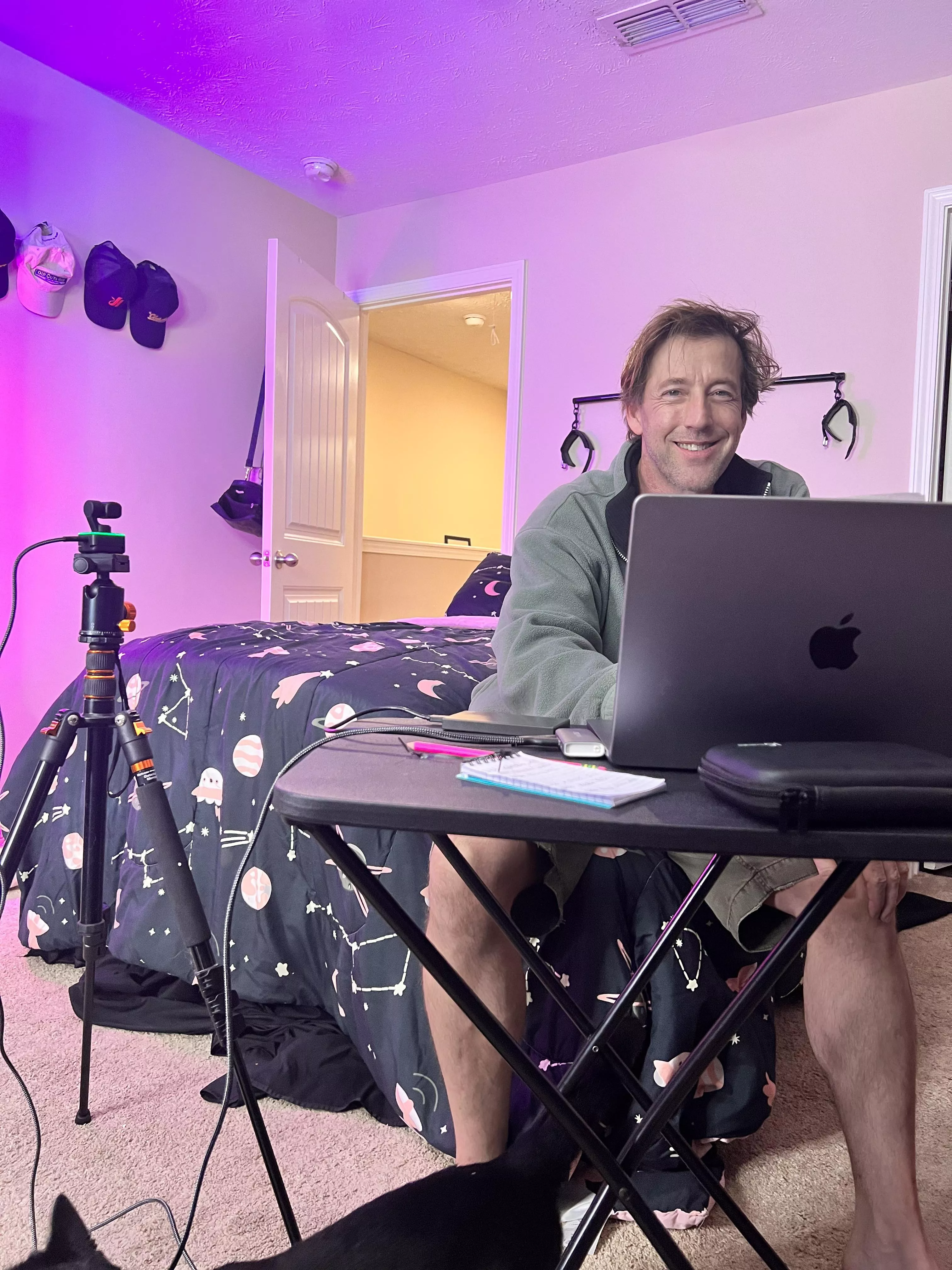 Almost ready!! Setting up for a stream with our dear friend @IvyMinxxx tonight. Find us on Chaturbate soon! Sign up for free and chat with us at http://peppermintdusty.live posted by PeppermintDusty