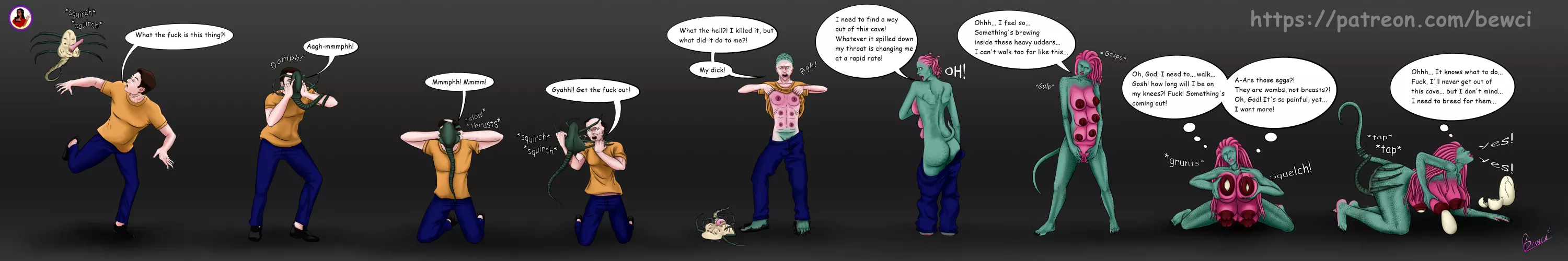 Face Hugger Breeder [M Human->F Alien] by bewci