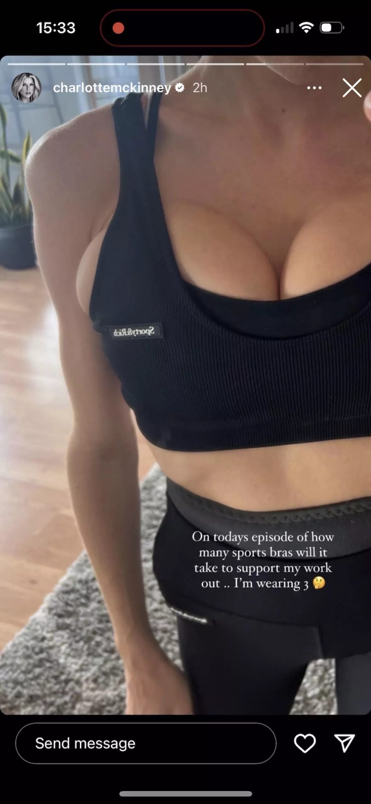 From her Instagram story. The girls must be coming back if she needs all that support. posted by WhereTheFunEnds