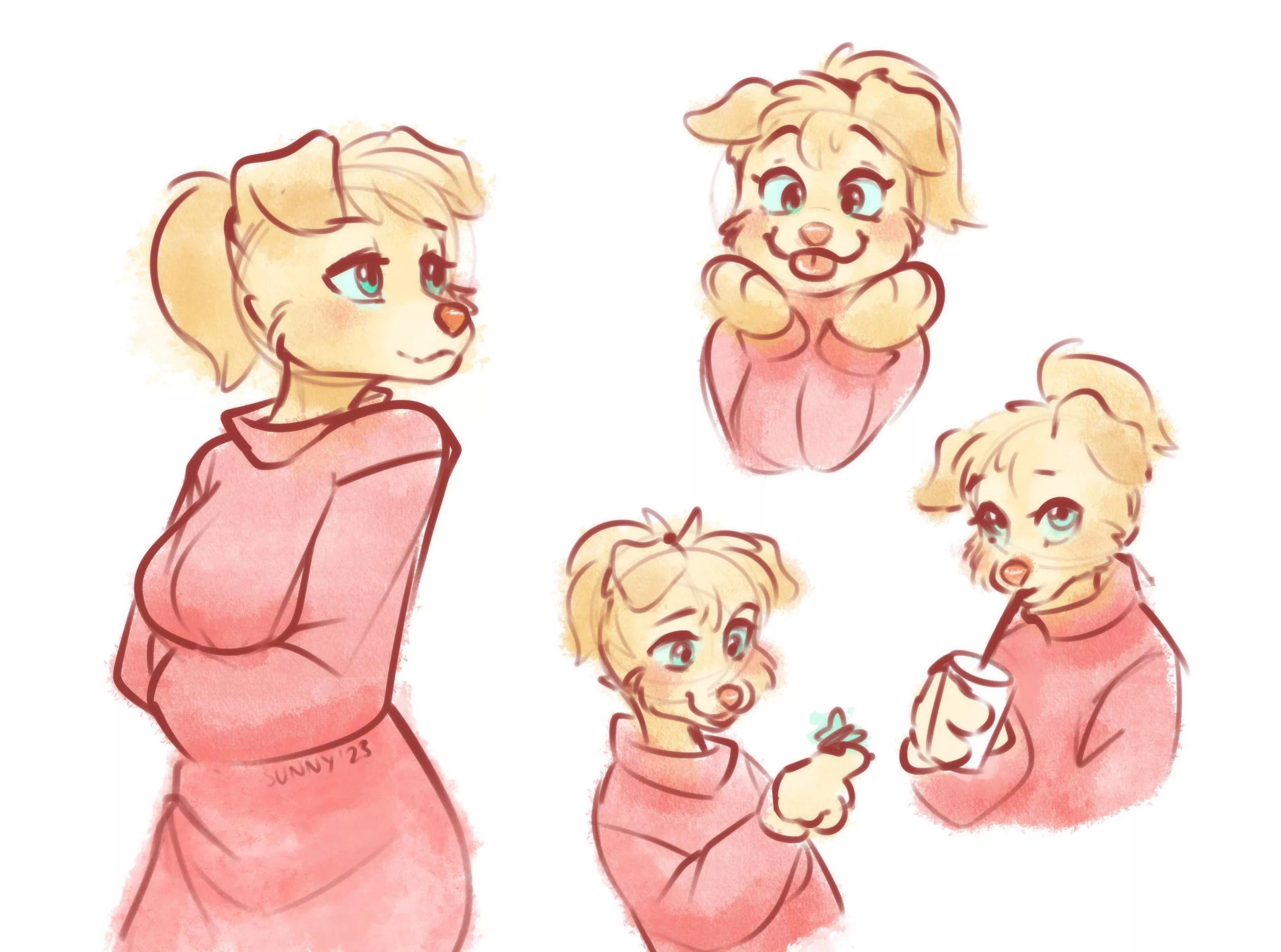 Golden retriever gf [oc] posted by Genonair