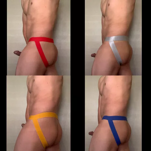 I love showing off my different colored Jockstraps 😈 so horny by a_shadowy_unknown