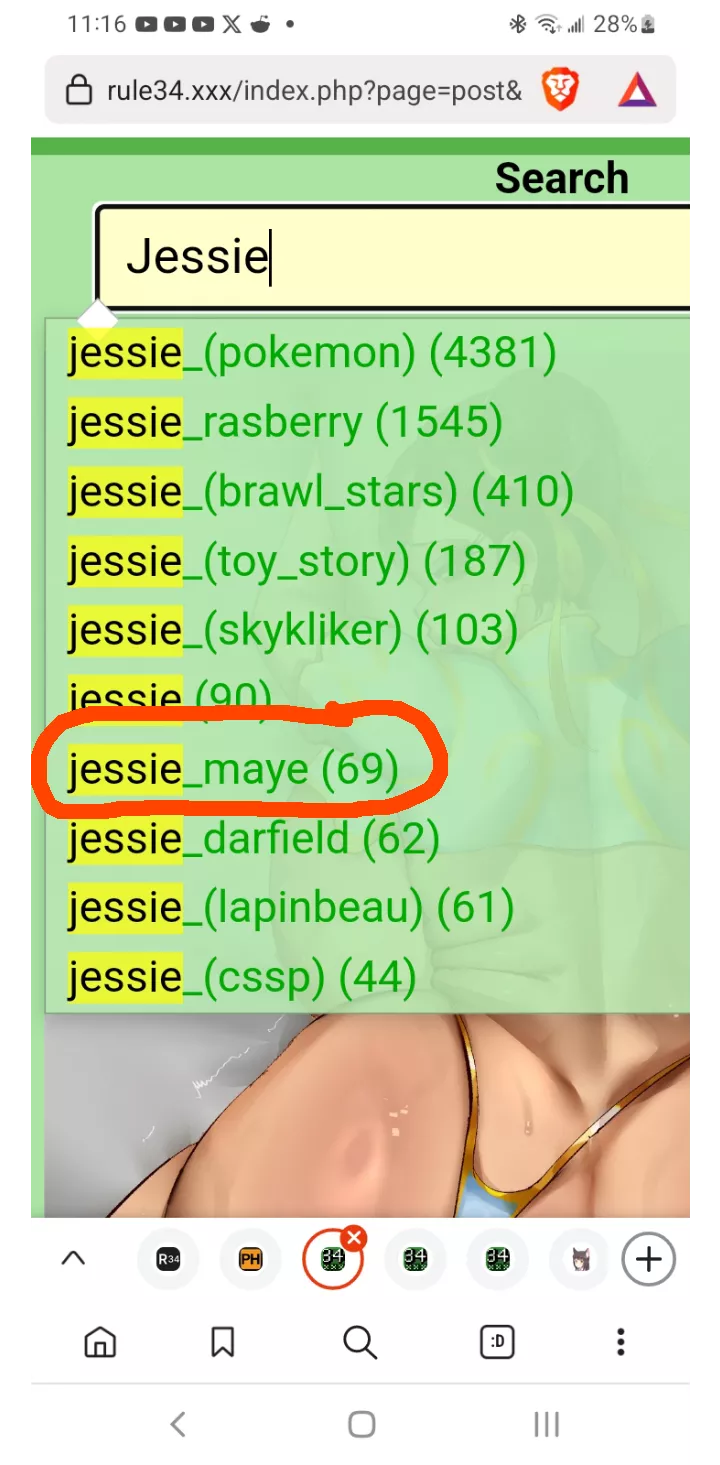 I was on rule 34 about to look up Jessie and I see this. posted by teviboi