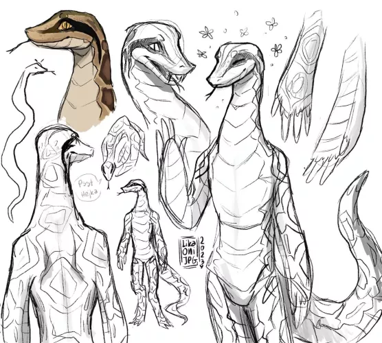 My first fursona (snek) made by my GF [Likaoni] by TruMeToHidFrmFrnds