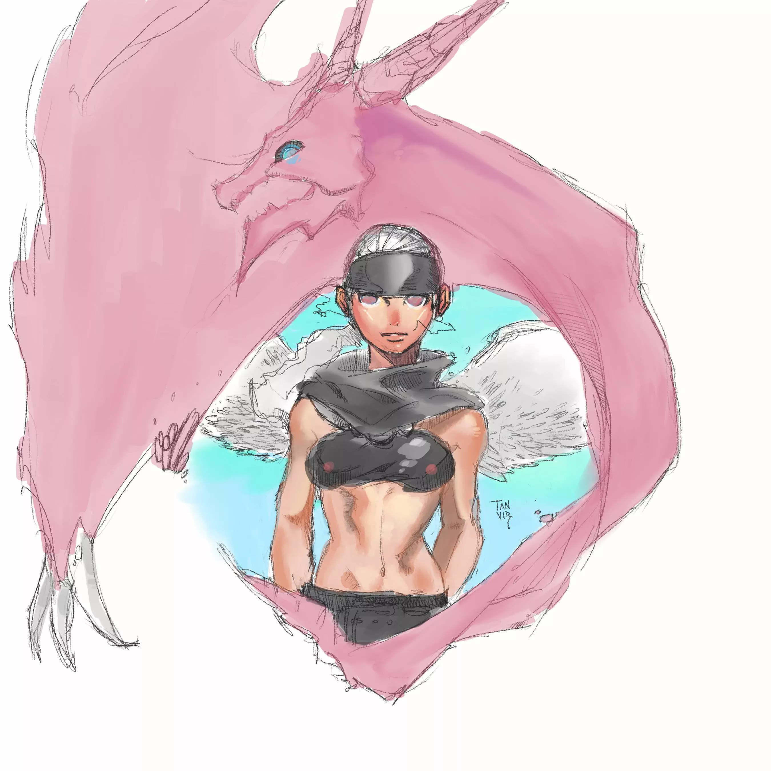 [OC] Dragontail, Art by me posted by StainlessInferno