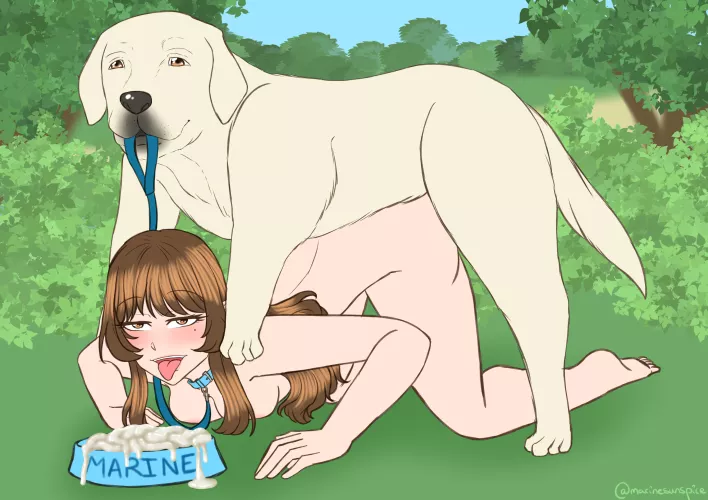 Pervert girl being fucked by a spanish mastiff (marinesunspice) by MarineSunrise