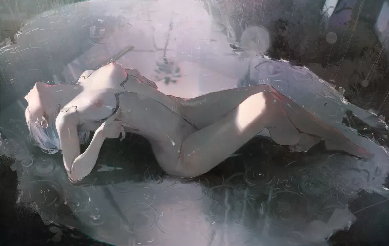 Raining in Night City by xSaviour_N