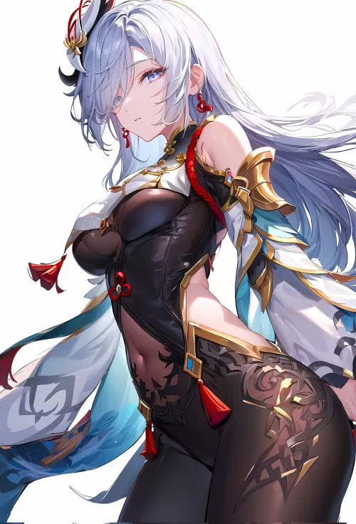 Shenhe [Genshin Impact] by CheetahSperm18