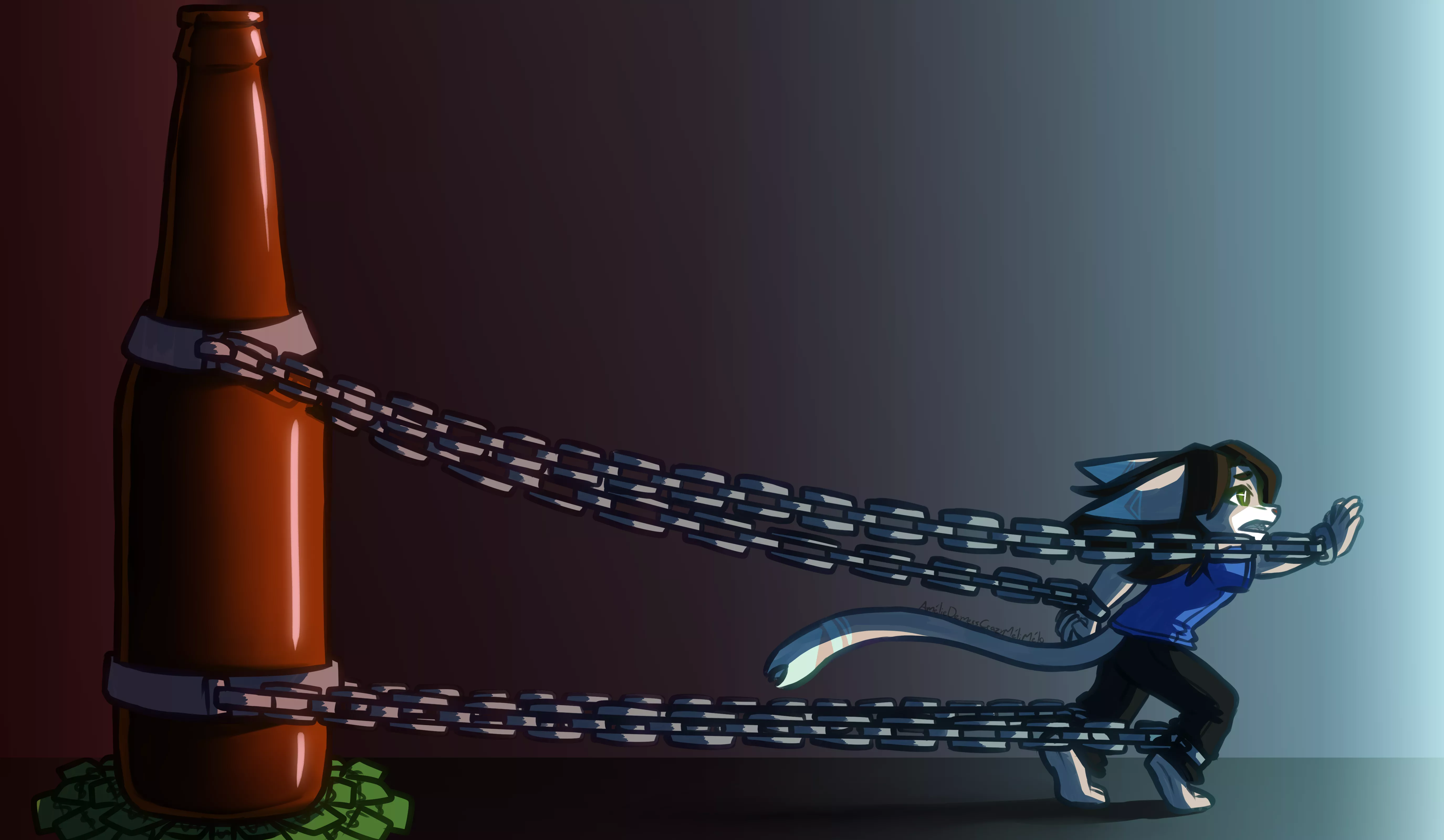 [Vent] Alcoholic Chains (Art and Amelie (c) Me) posted by CrazyMeliMelo