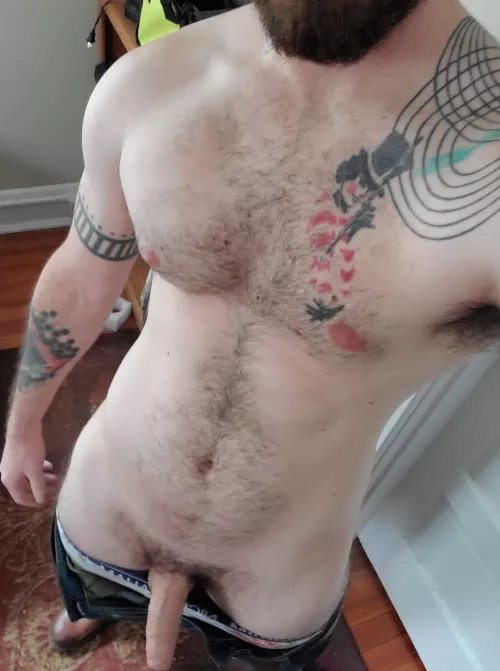 [32] Who needs a sexy hairy chest and a huge uncut cock? by ObliviousStretcher